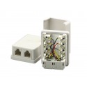 4C Duplex Surface Mount Jack, White