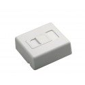 4C Surface jack with door, White