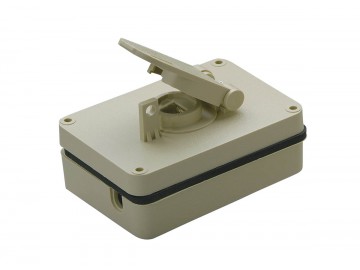 4C Outdoor surface mount jack, Ivory 