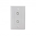 4CX4C Designer duplex flush mount jack, White 