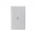 4C Designer Style Flush Mount Jack With Door, White 