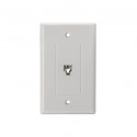 4C Designer flush mount jack, White 