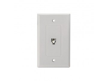 4C Designer flush mount jack, White 