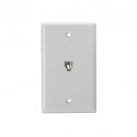 4C Smooth flush mount jack, White  