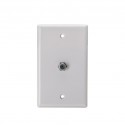 CATV Smooth Flush Mount Jack W/ F81, White 