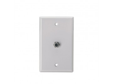 CATV Smooth Flush Mount Jack W/ F81, White 